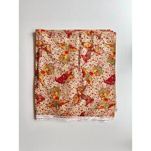 APRIL CORNELL x MODA Vintage Holiday Floral Angel Print Cotton Fabric, 3.8 Yards
